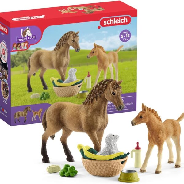 Schleich Horse Club 9 PC Animal Care Figurine Playset