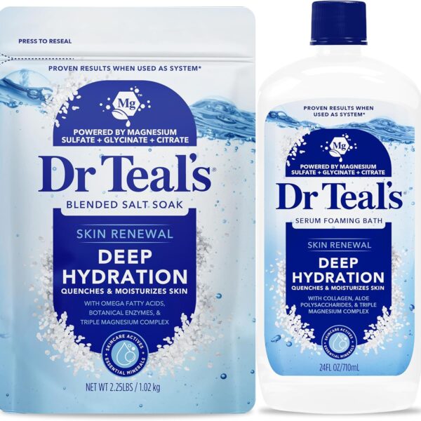 Dr Teal's Deep Hydration Salt & Foaming Bath Combo Pack