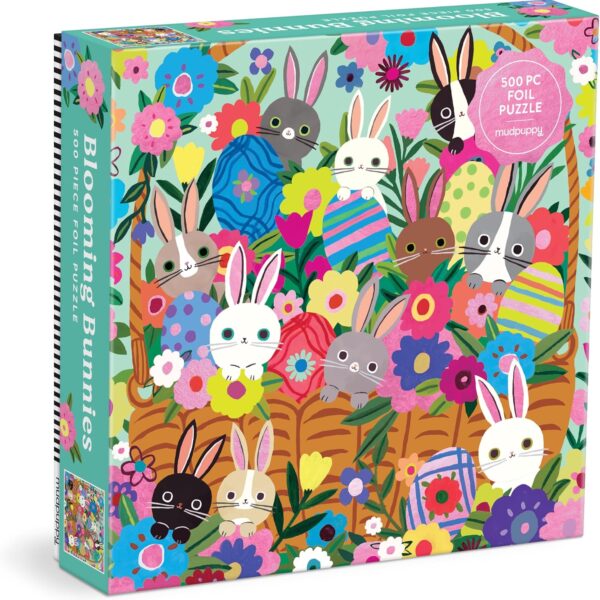 Mudpuppy Blooming Bunnies 500-Piece Family Puzzle